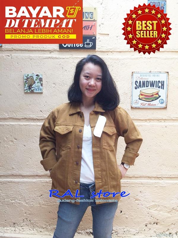 RAL store – JAKET JEANS DENIM / COKLAT OVER SIZE / BEST SELLER!!!
