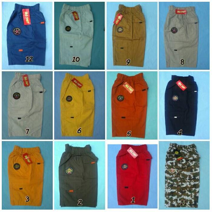 Arsees Store Celana Cargo Pendek Anak (Laki-laki/perempuan) 1- 4 Tahun