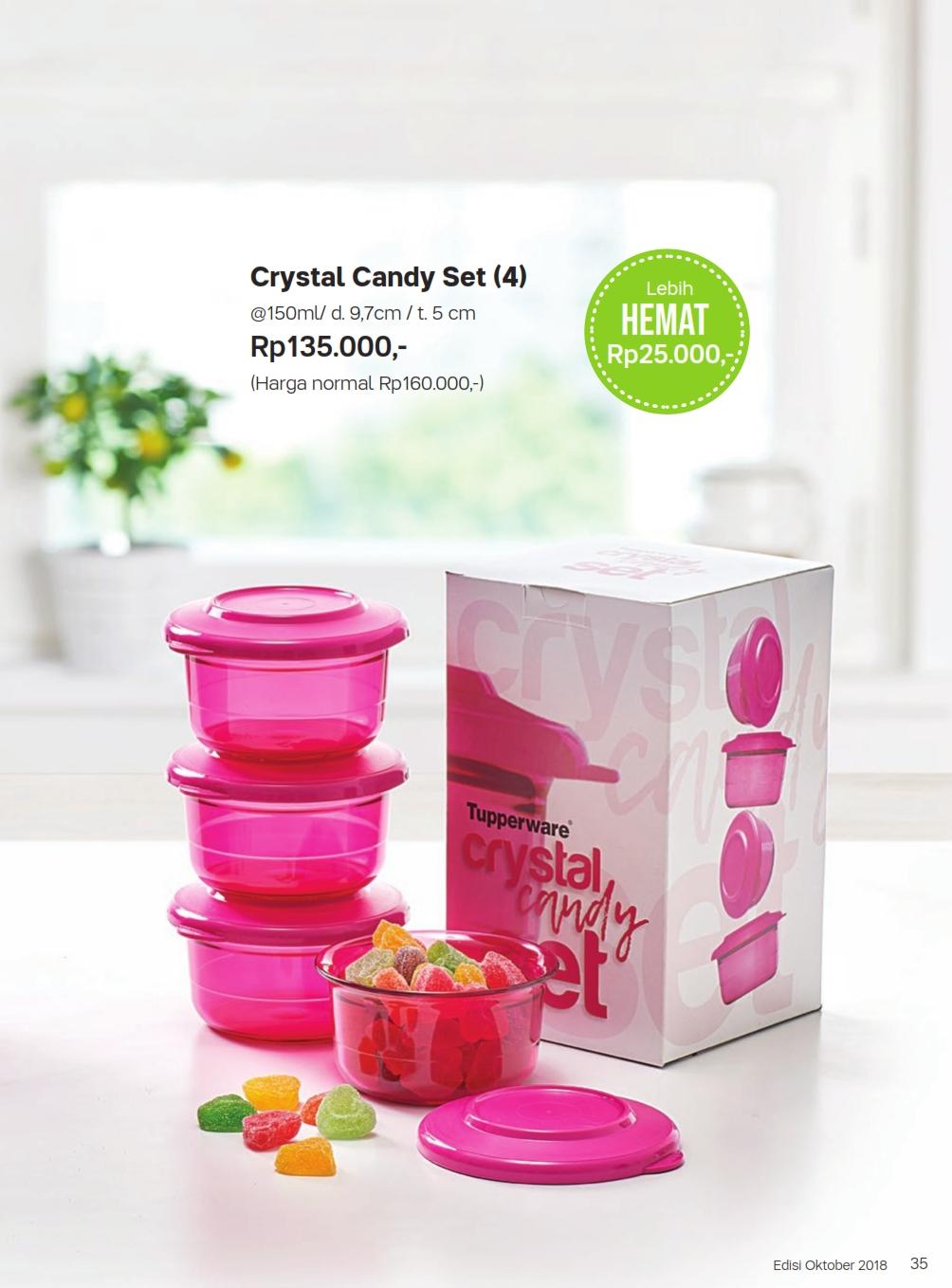 TUPPERWARE crystal candy set 4pcs