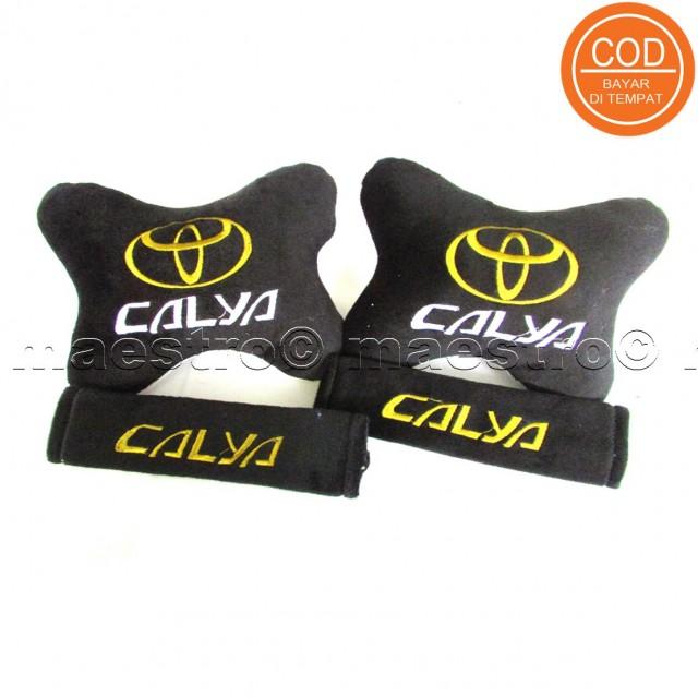 Aksesoris bantal leher jok mobil lucu unik Set 2in1 Toyota Calya