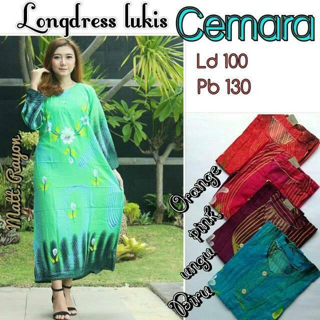 Longdress lukis gamis baju muslim tanah abang ()