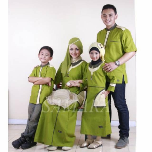 SR.B02 | Seragam keluarga sarimbit couple muslim baju gamis koko ayah ibu anak baru murah branded (Koko Anak No 12 & 14)