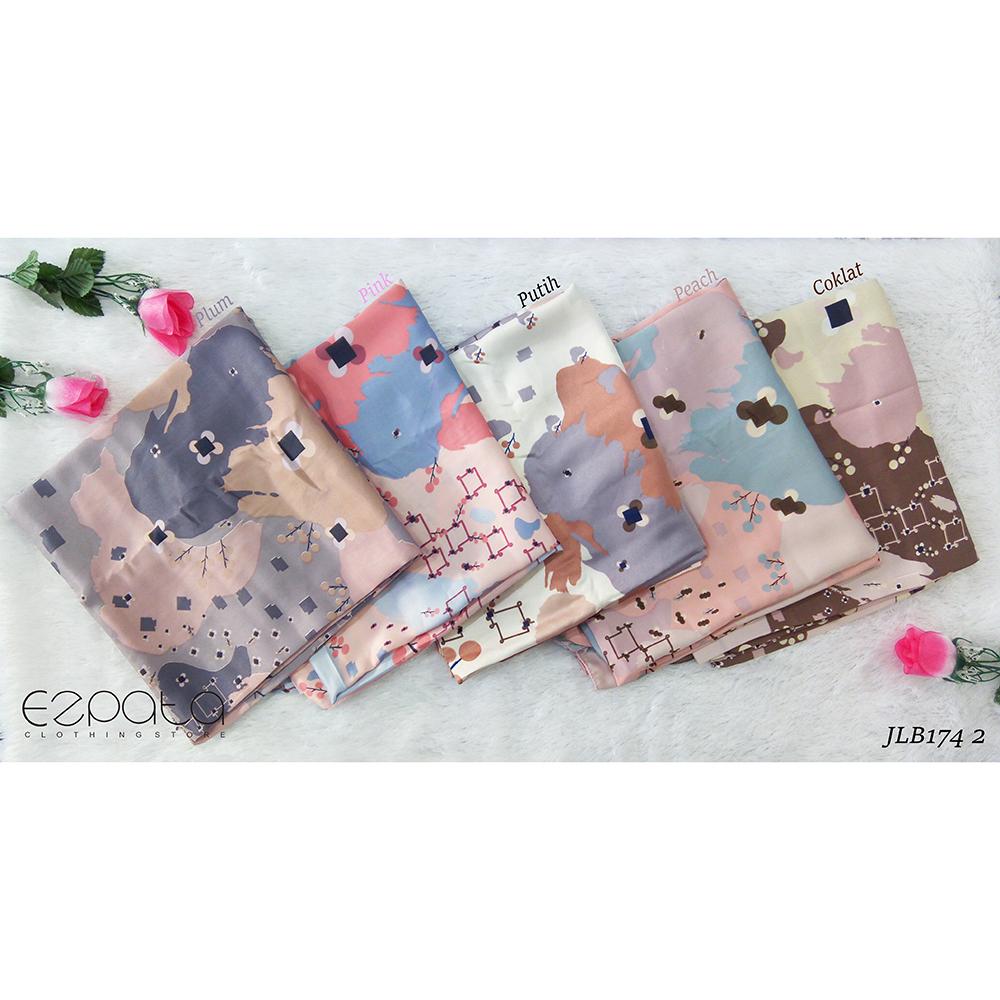 Ezpata Jilbab Bahan Velvet / Segiempat Motif / Kerudung Segi 4 Satin Motif Minimalis