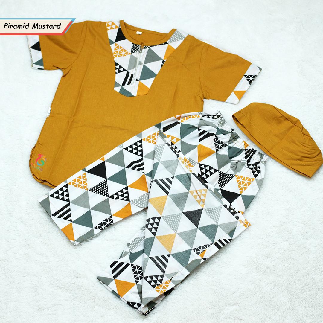 SARKOCI ANAK BABY PIRAMID MUSTARD SIZE 2-10 TAHUN MURAH MERIAH!!