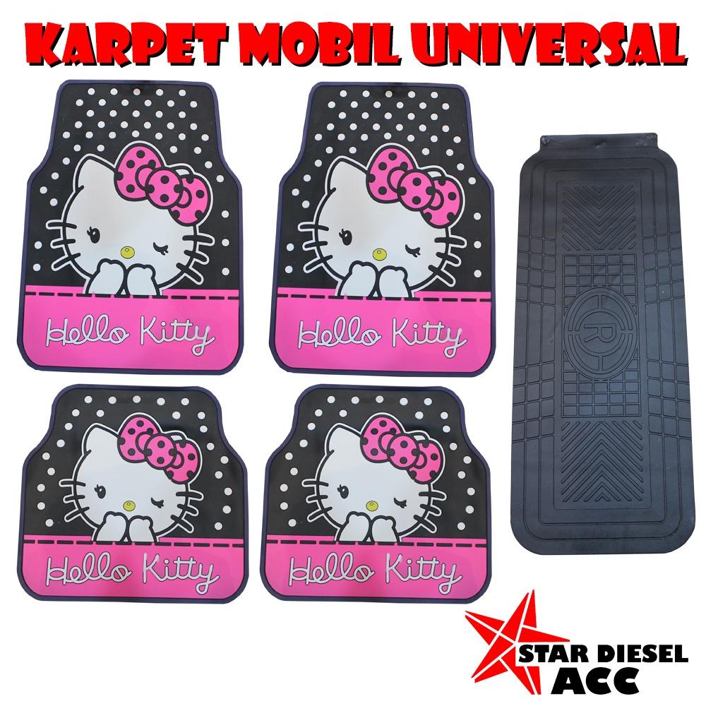 Karpet Mobil Lantai Universal 5PC HELLO KITTY Pink