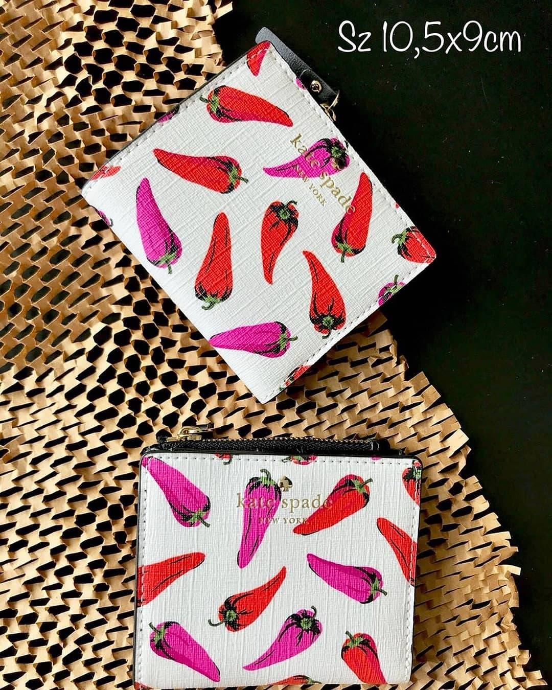 Dompet / dompet wanita Kate Spade Katespade Adalyn Cream multi Chili