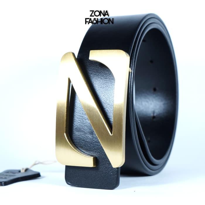gesper pria zara kulit asli 100% premium solid brass