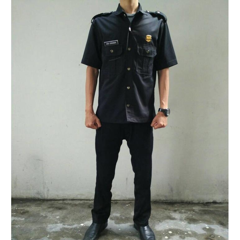 Baju security / Baju setelan / pakaian safari / baju supir pendek