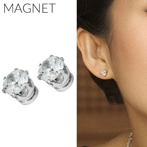Anting Minimalist Diamond Magnet Earrings OKT286