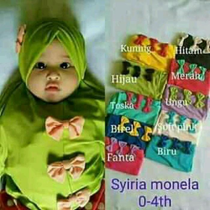 Jilbab Anak Kerut Poni Pita