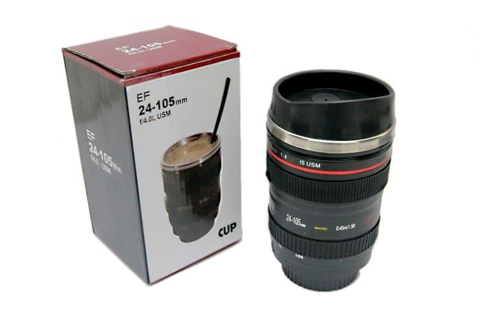 Terbaru!! Gelas Mug Lensa Stainless Steel 24-105 Mm Kamera Camera Nikon Canon - ready stock