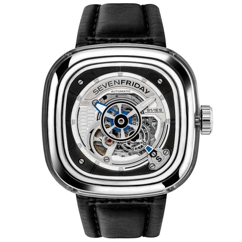 Jam Tangan SEVENFRIDAY S1-01 Matic Black Leather