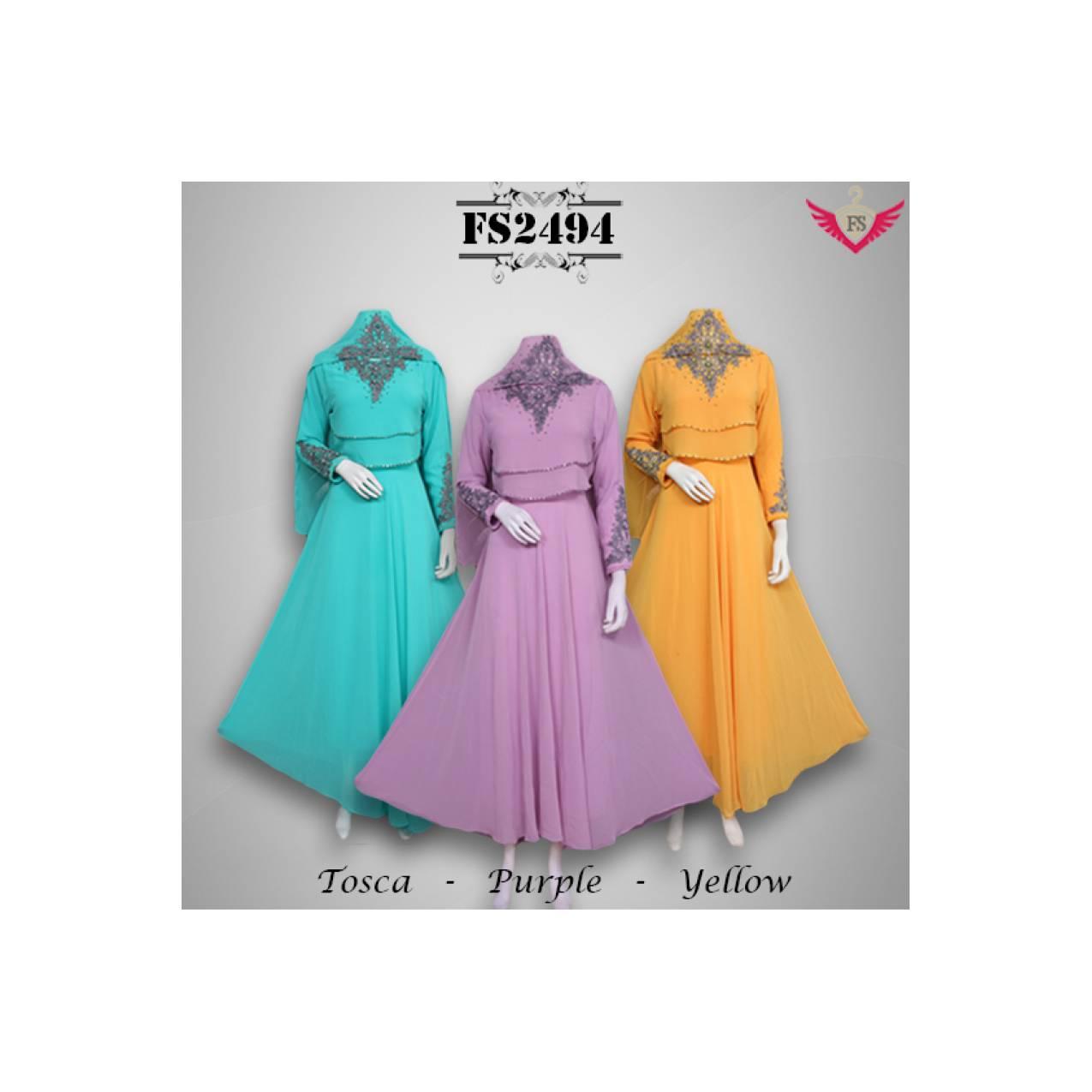 Baju Pesta Ceruty Nafisah FS2494 + Pashmina