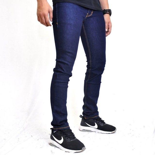 KS Celana jeans pria / jeans skinny fit (biru wash)