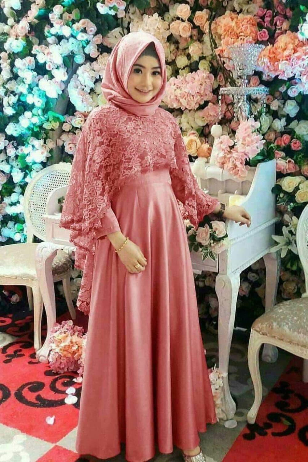 Baju Muslim Wanita Maxi Thiara Peach Berkualitas