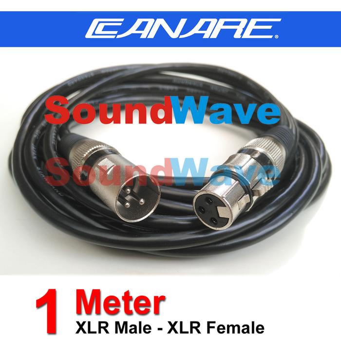 KABEL CANARE 1 METER XLR - XLR MIC/MIK/MICROPHONE 1M/MIKROFON 1 M - Hitam Kabel Mic Murah