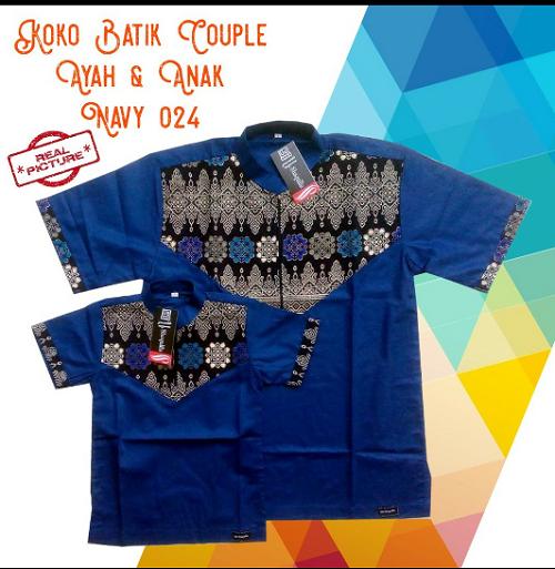 Baju Koko Anak Ayah Couple Best Seller - Navy 024