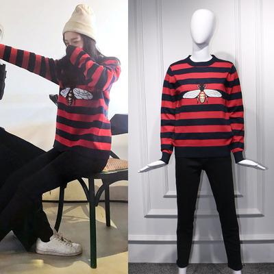 Sweter Baju Dalaman N2018 Bordir Merah dan Biru Musim Semi Artis