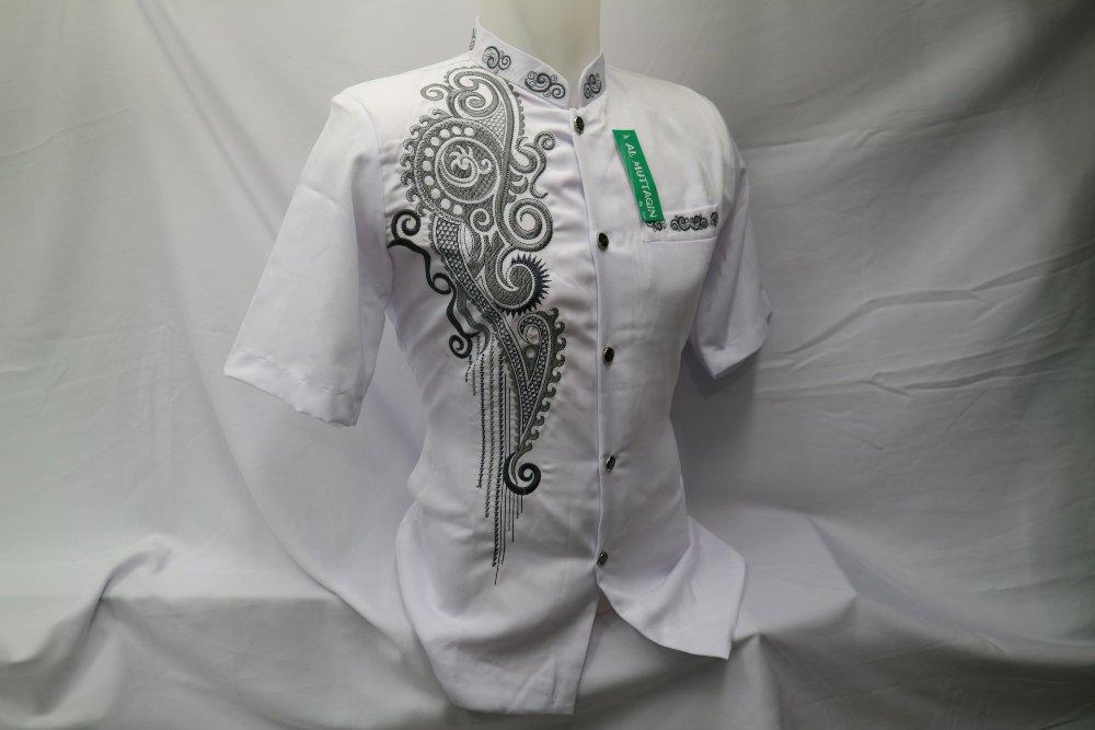 Baju Putih Pria Muslim Baju Koko Jasko Jas Koko Putih Lengan Pendek Bordir Al Muttaqin Tanah Abang Jakarta SKH 134 di lapak Al Muttaqin Collection produsenbajukoko