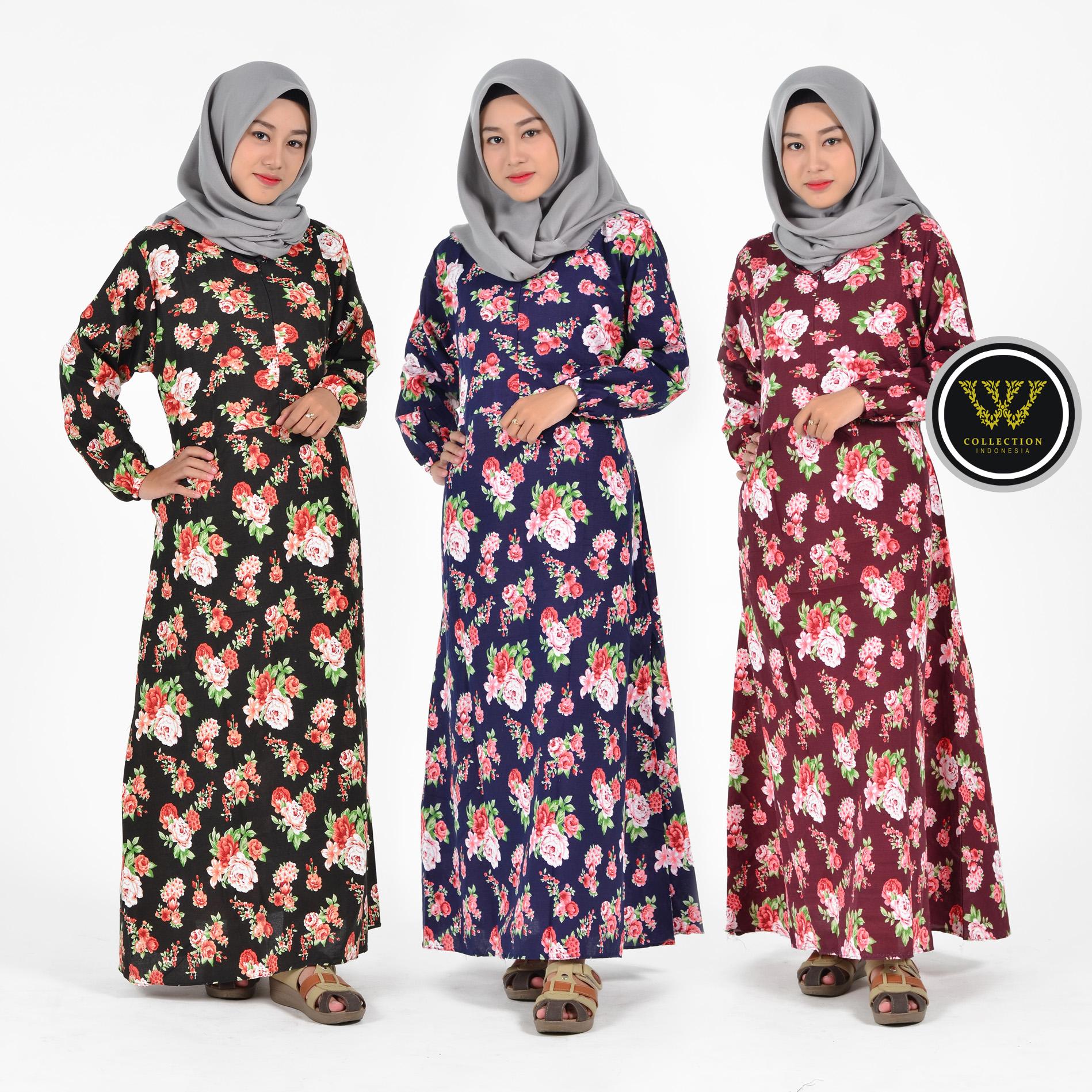 Wuwus - Gamis Katun Jepang non Bergo Mix Motif dan Warna