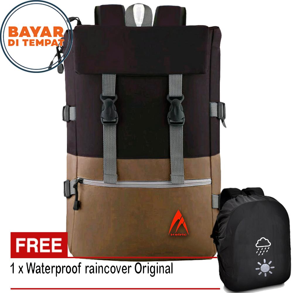 New Tas Wanita Tas Ransel Wanita Tas Pria Tas Ransel Pria Tas Korea Tas Ransel Korea Tas Sekolah Remaja Tas Wanita Terbaru Tas Ransel Korea Terbaru Tas Wanita Ransel Tas Punggung Tas Laptop Tj8878-17 Desain Korea - Coffee + Raincover