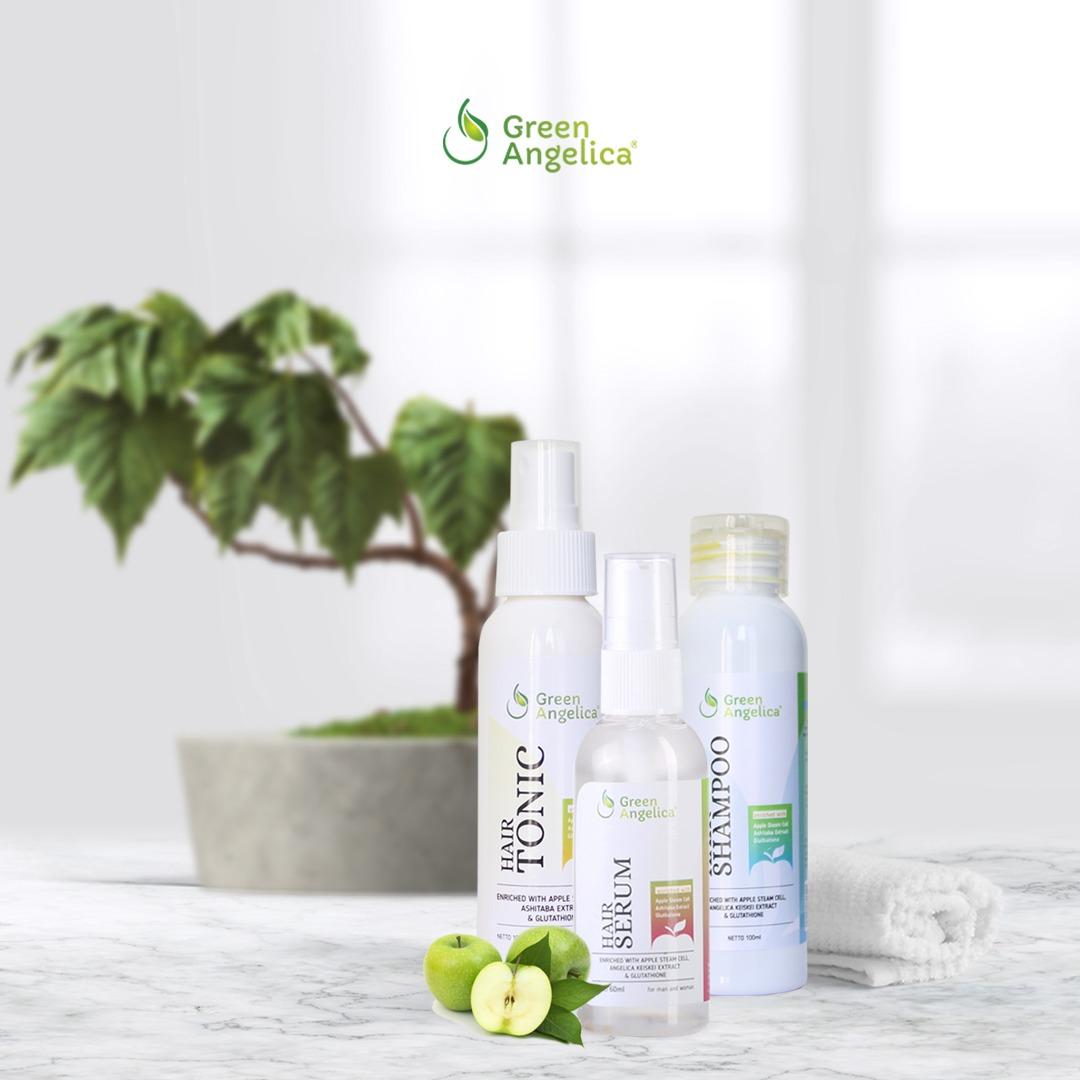 Paket Maksimal Green Angelica Penumbuh Rambut Botak Rontok Penyubur Rambut Alami, Obat Penumbuh Rambut Botak, Obat Penebal Rambut Paling Ampuh