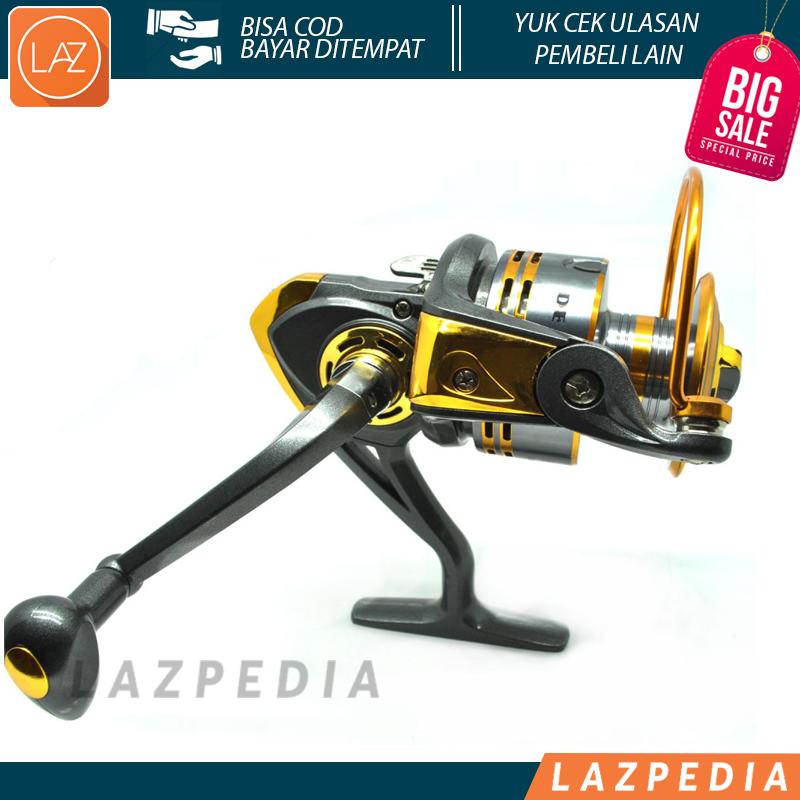 Laz COD - Debao Alat Gulungan Pancing DB6000A Metal Fishing Spinning Reel 10 Ball Bearing Reel Pancing Ikan Laut Sungai Fish Bahan Metal Aluminium Anti Karat Stainless Steel Gear Berkualitas for Rivers Tarikan Kuat - LAZPEDIA
