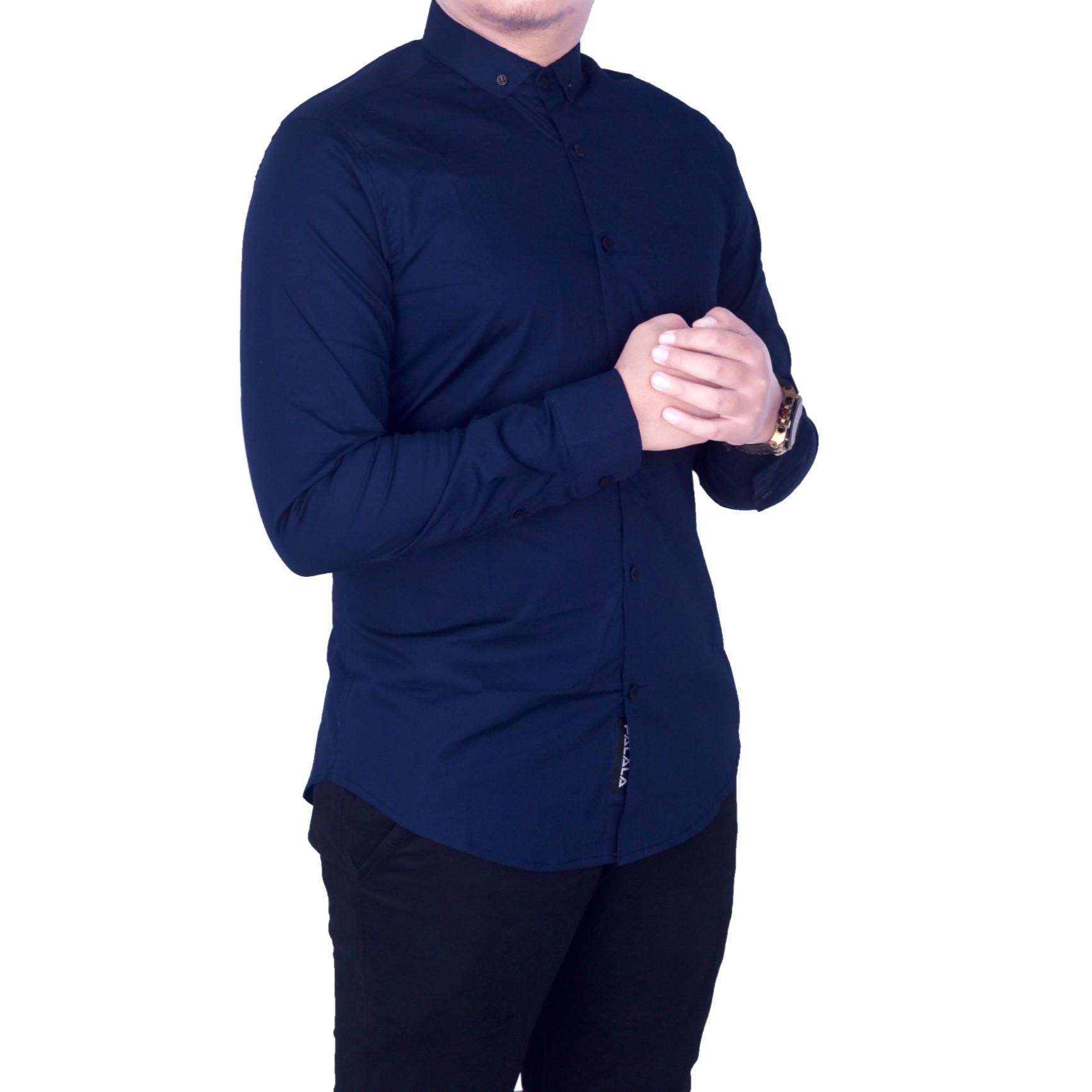 bsg_Fashion1 Kemeja Polos Lengan Panjang Pria Navy/Kemeja Woll/Kemeja Distro/Kemeja Formal/Kemeja Sholat/Kemeja Murah/Kemeja Hem/Kemeja Kemeja Swage/Kemeja Formal/Kemeja Young Lex/Kemeja Kerja/Kemeja Batik PX 4607