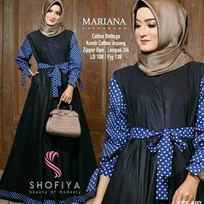 Promo!! tanah abang gamis Syari Maxi mariana navy