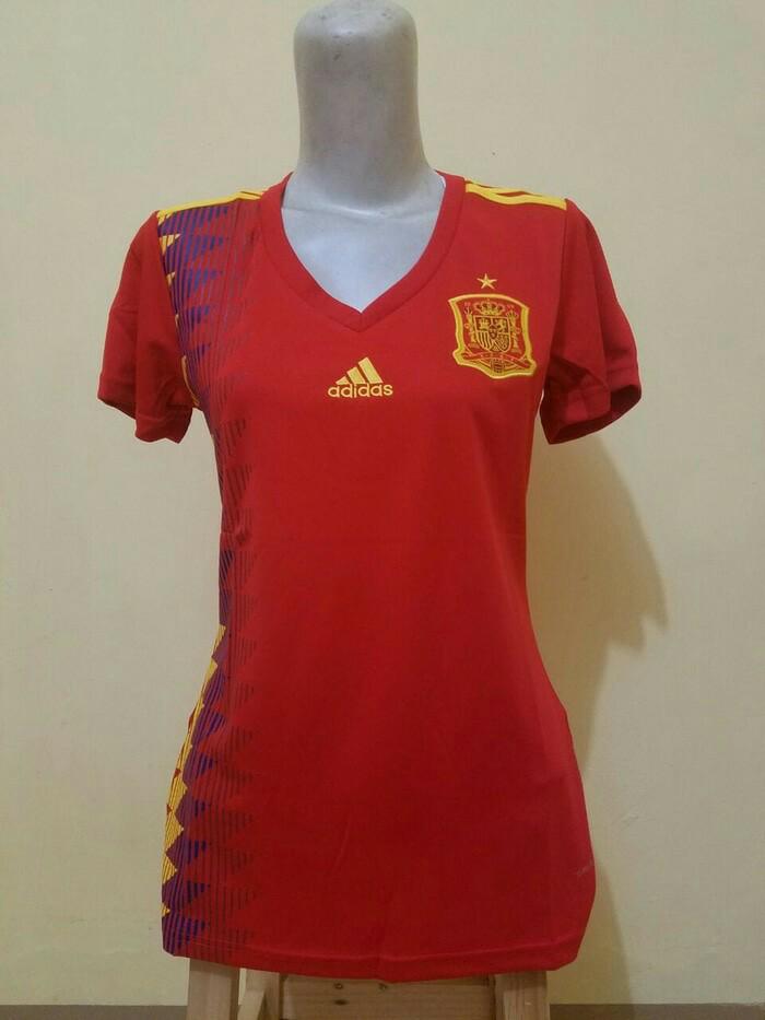 Jersey baju kaos bola Ladies cewek Spanyol home piala dunia 2018 / Grade A