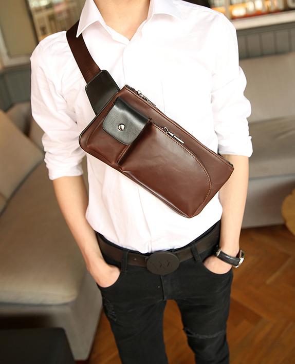 Tas Selempang Pria / Tas Hp Gadget Kulit Keren - Cokelat Tua/ tas selempang pria eiger / tas selempang pria kulit / tas selempang pria kulit / tas selempang pria bodypack / tas selempang pria kanvas / tas selempang pria army