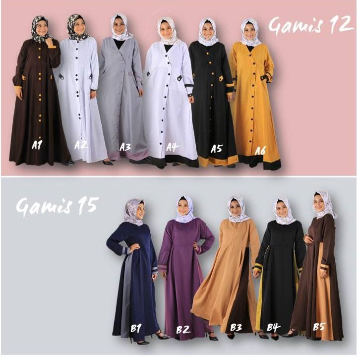 (TERBARU) DISKON RAMADHAN Gamis Syari Simple Rashiq (Jilbab Polkadot)