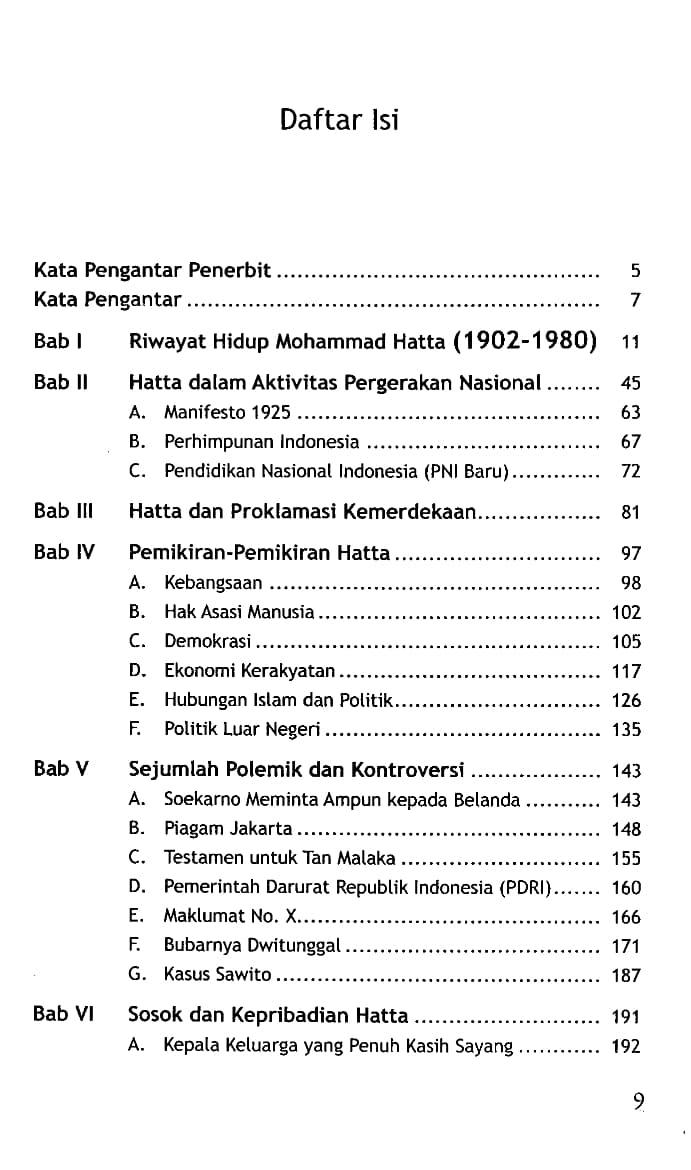 Buku MOHAMMAD HATTA Biografi Singkat