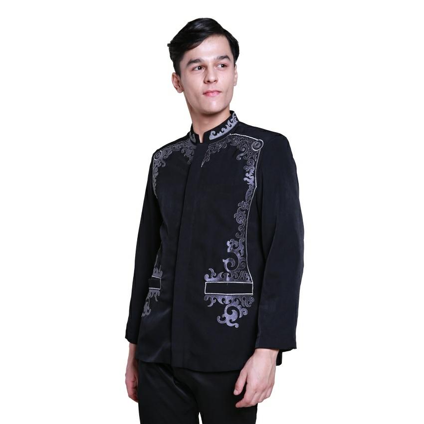 Kiara fashion Jas Koko ( JASKO ) Baju Koko Pakaian Pria long grandad black doff kemeja koko pria warna hitam batik long slevees short slevees kemeja fashion atasan pria fashion pria kerah lipat sanghai kemeja distro kemeja kantor fashion formal muslim