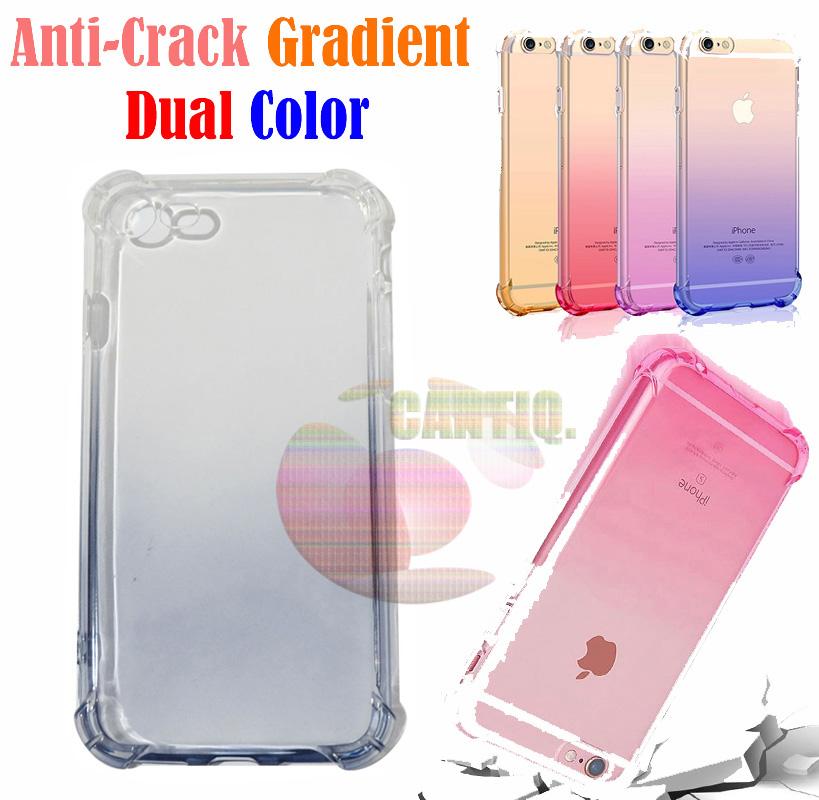 Case Anti Shock Gradient iPhone 7 Ukuran 4.7 inch Ultrathin Anti Crack Elegant Softcase Anti Jamur Air Case 0.3mm / Silicone Iphone 7G / Soft Case / Silikon iphone 7G Anti Crack Warna / Case Hp / Case iphone 7g / Pelindung Hp - Hitam / Black