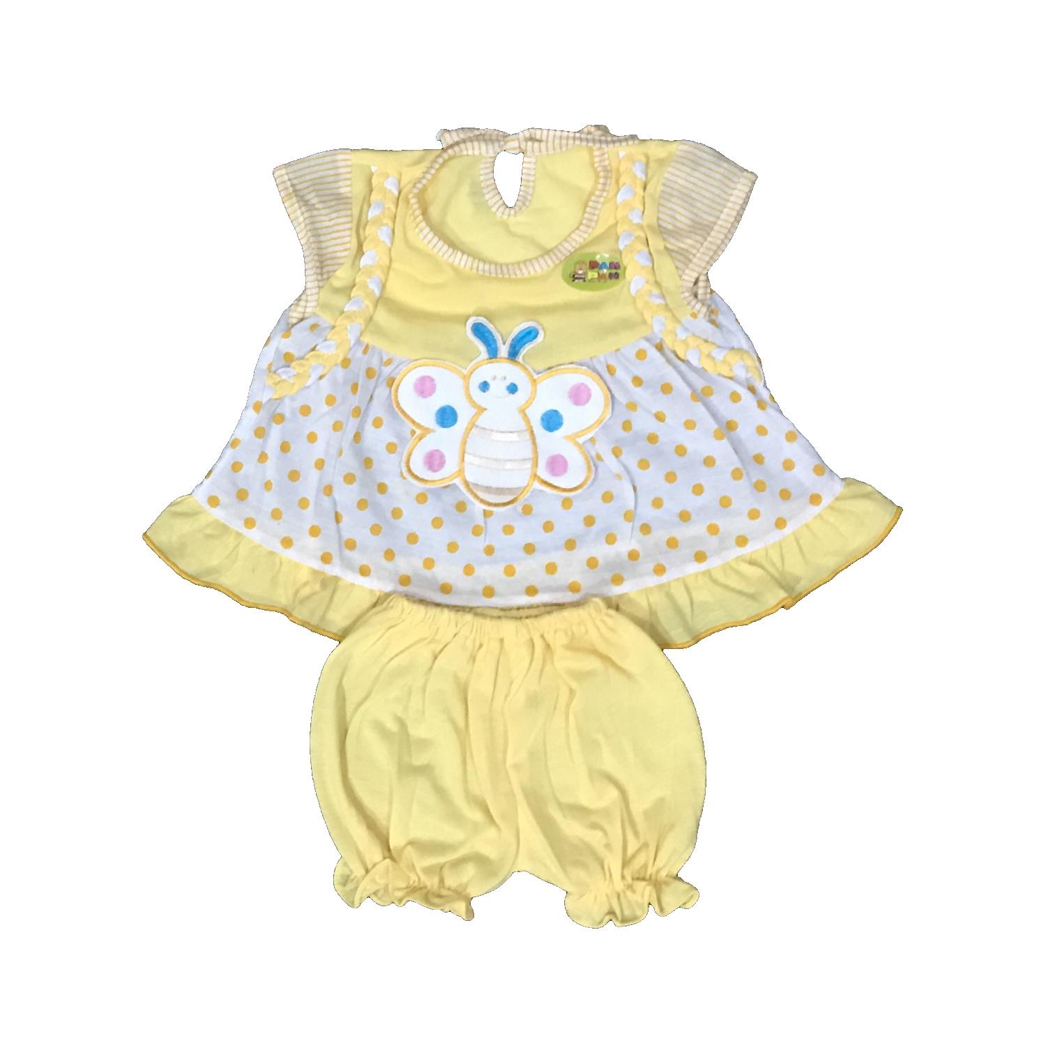 BAYIe - Setelan Baju bayi Perempuan KUTUNG motif KUPU-KUPU PAN-PAN usia 3-12 bulan / Pakaian anak Cewek