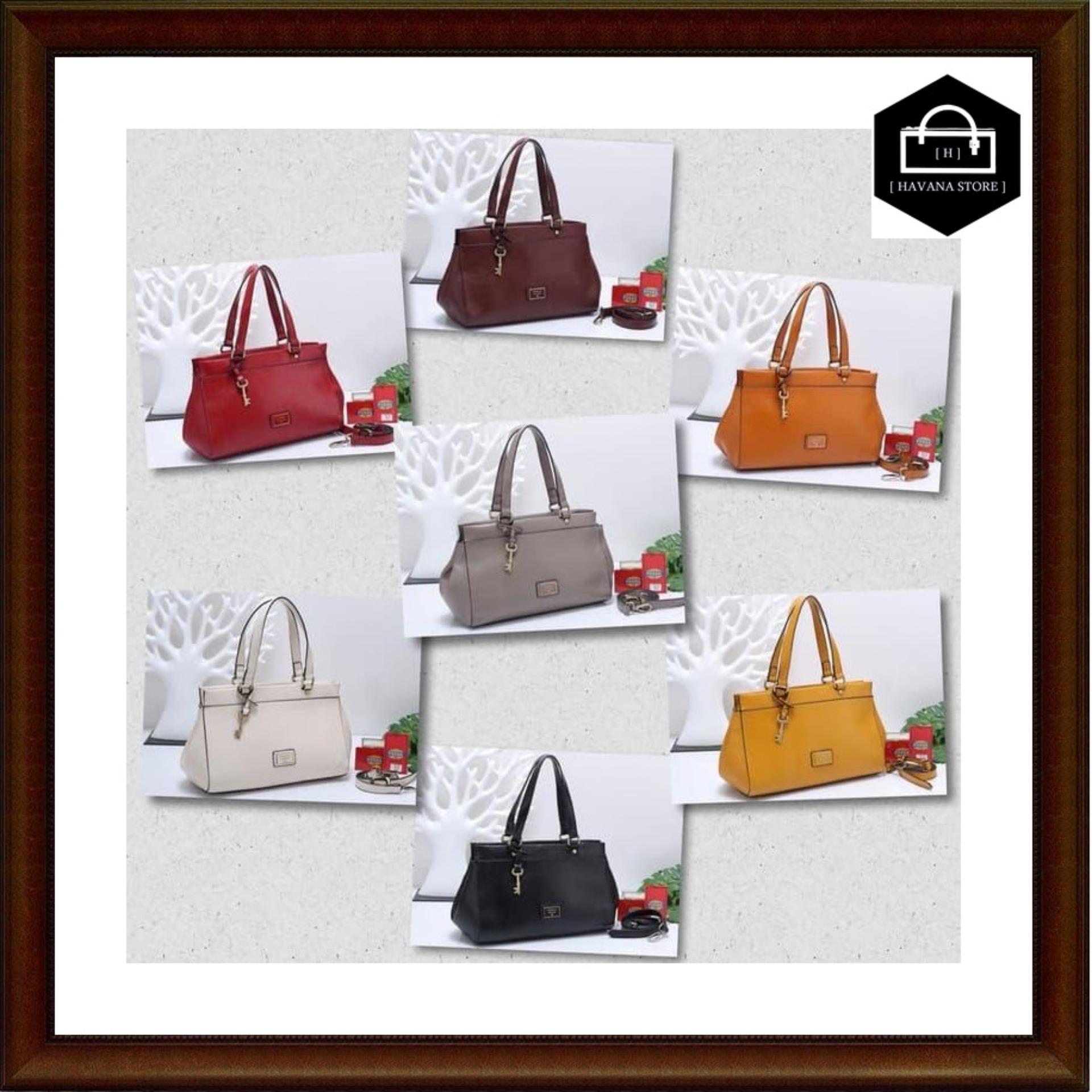 Tas Fossil Grace Charm Togo Leather Semprem 882 / bag / branded / mirror / premium