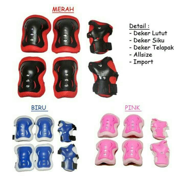 BEST SELLER!!! Deker / Decker Pelindung Main Sepatu Roda di Lutut, Siku,Tangan - 51MIib