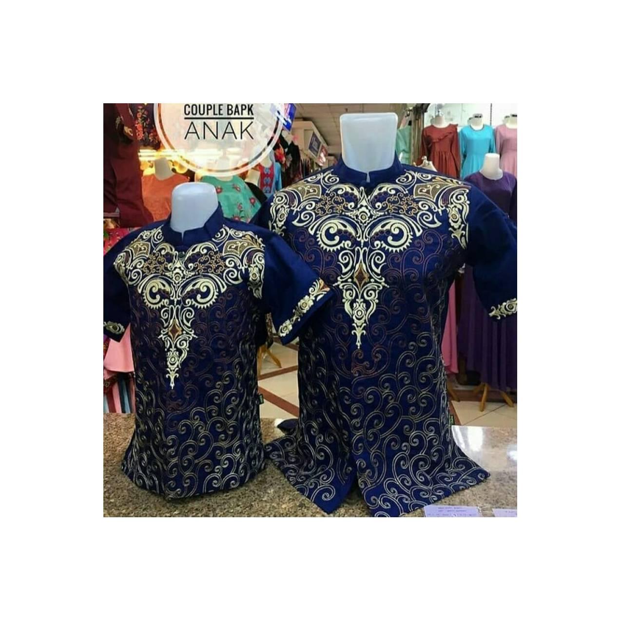 Baju Koko Couple Ayah dan Anak / Baju Muslim / Bukan Gamis Pria - Hitam