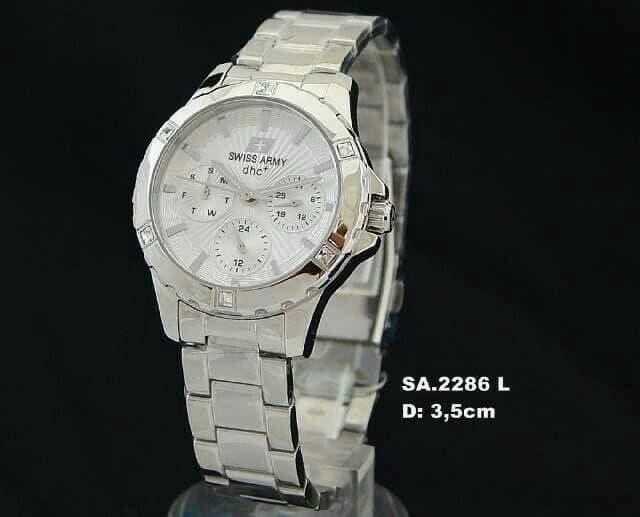 Harga Spesial!! Jam Tangan Cewek/Wanita Swis Army 2286 Silver Original - ready stock
