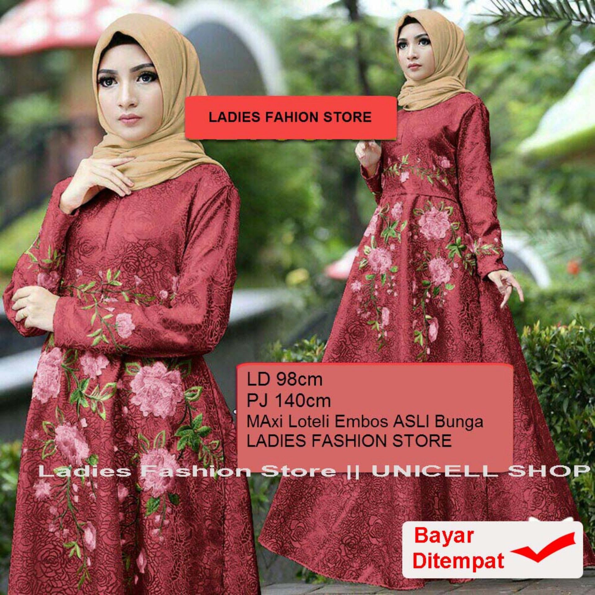 Toko Atasan Wanita Dress Gamis Muslim Iyana/ Set Terusan Maxi Hijab Syar'i/ Syari Simple Elegant / Baju Muslimah Wanita / Kebaya Modern Baloteli Tanpa Pasmina (anaay) SS - Maroon / Gaun Pesta