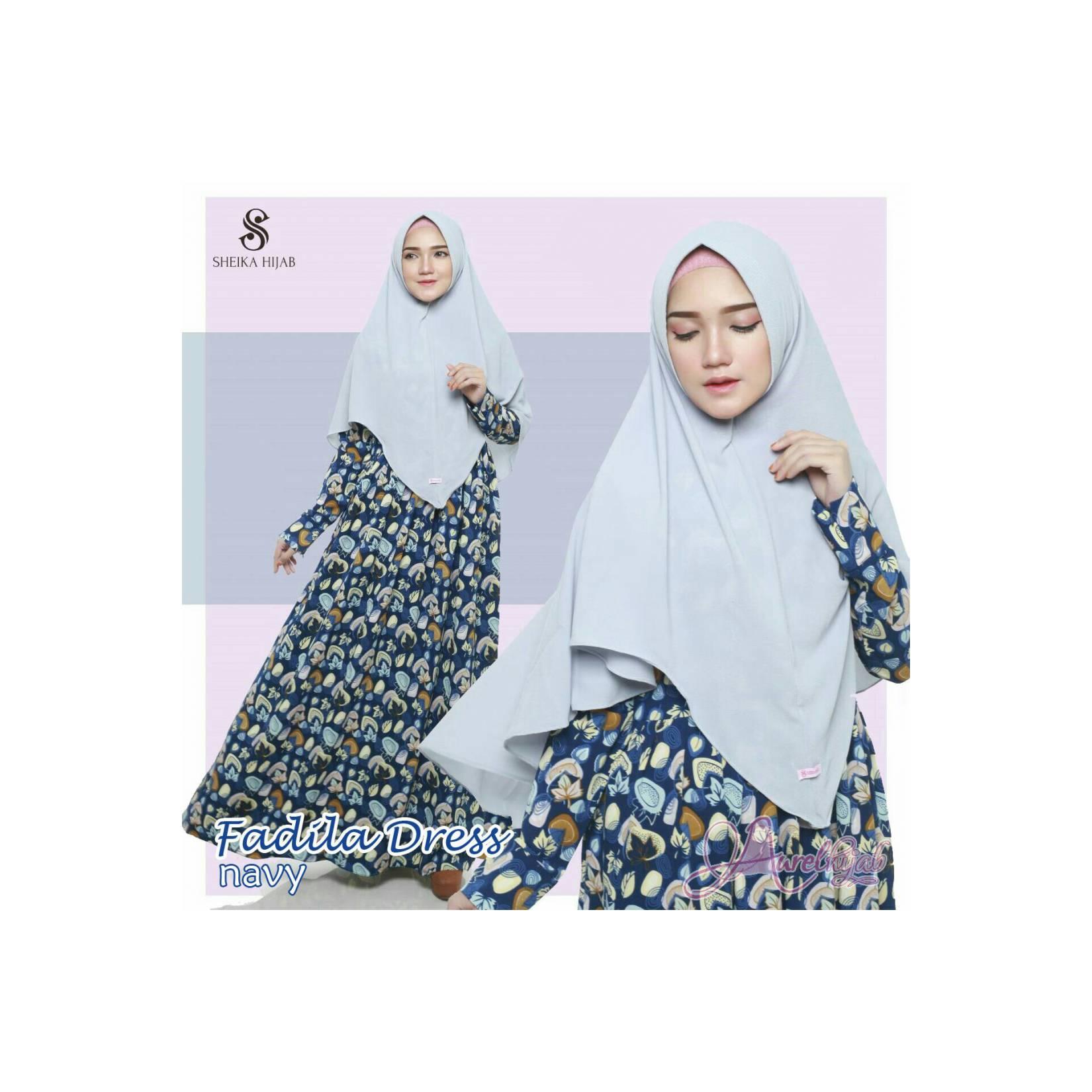 DISKON GAMIS SET MAXI FADILA NAVY SHEIKA HIJAB SYARI