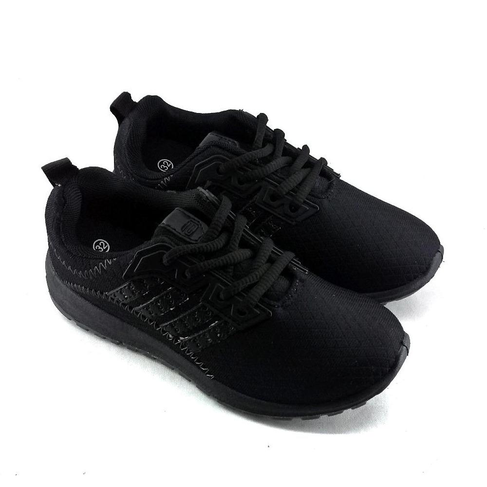 Ando sepatu sport anak plano hitam 32-35