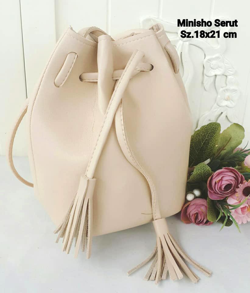 HQo Tas Wanita Serut Minisho / Tas Mini / Tas Selempang / Tas Slempang / Tas Kondangan / Model Tas Terbaru / Tas Rajut / Tas Casual / Tas bahu wanita / Tas cewek / Tas Murah / Tas Wanita Murah / Tas Cantik / Tas Wanita Branded / Tas Kecil / Tas Serut