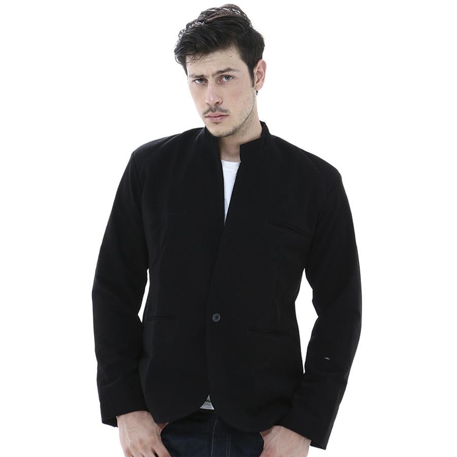 Manzone - Blazer Pria Ala Korea Stylish - Hitam