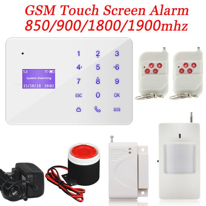 Alarm GSM Wireless Untuk Rumah Ruko A2 Layar LCD dan Touch Pad SET01