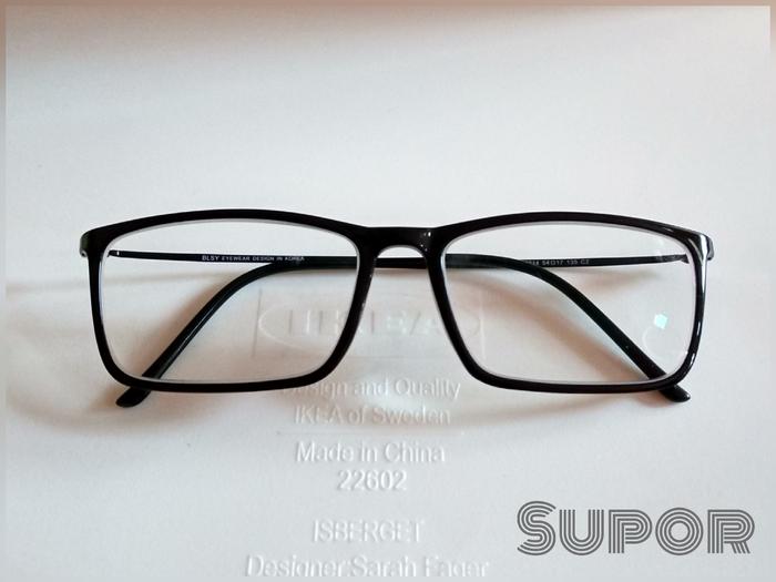 Paket Kacamata Korea FF45 Black + Lensa Photochromic Progresif Pria