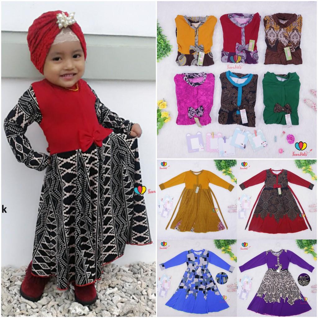 Baju Gamis Anak Perempuan 5 Tahun Ngaji Dress Lengan Panjang Murah Pesta Anak Jilbab