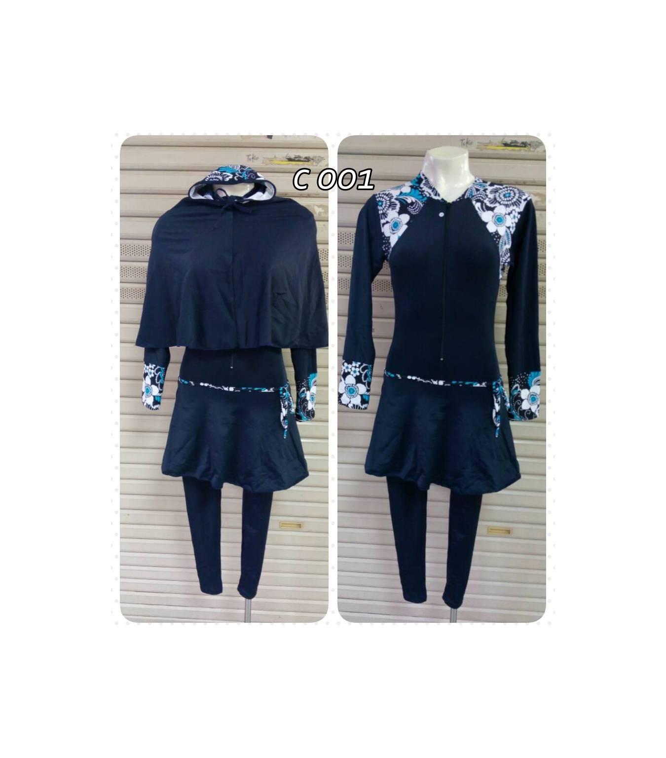 BAJU RENANG CEWEK / WANITA MUSLIM / MUSLIMAH DENGAN JILBAB PANJANG
