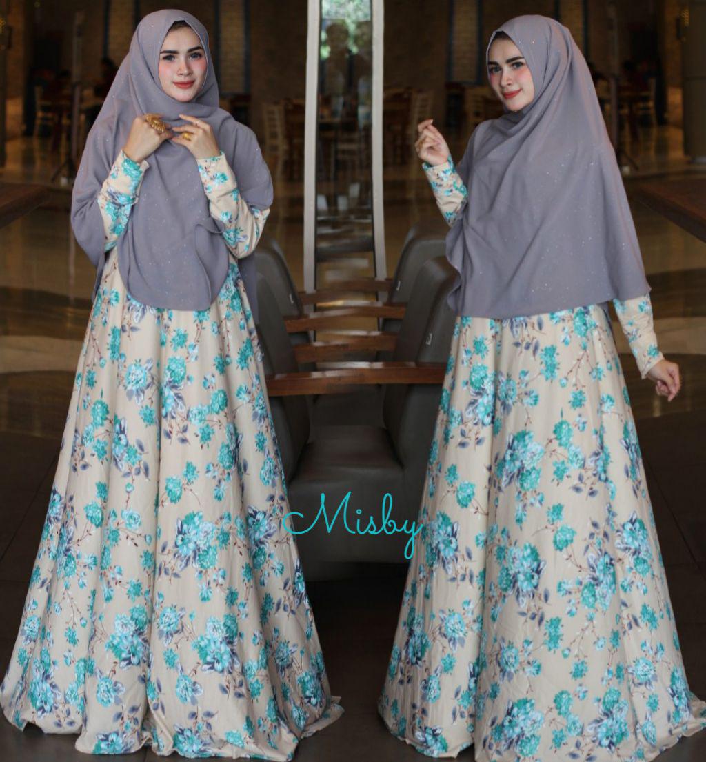 Nurulcollection-Baju dress gaun terbaru/gamis syari murah/gamis kekinian/gamis jaguard rubi/busui/klok 4m